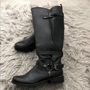Black riding boots